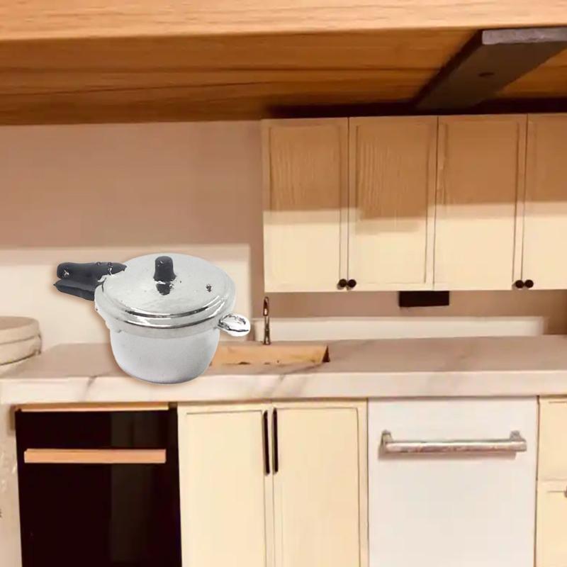 Modell Schnellkochtopf Puppenhäuser Küche 1:Maßstab 12 Realistisches Kochgeschirr Schnellkochtopf Modell für Kreativen Spaß