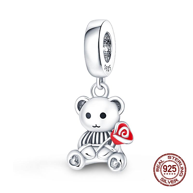 100 % 925 Sterling Silber Teetasse Musik Katze Rosa Katzenpfote Charms Perlen Fit 925 Original Armband Fein DIY Niedlich Schmuck Geschenk