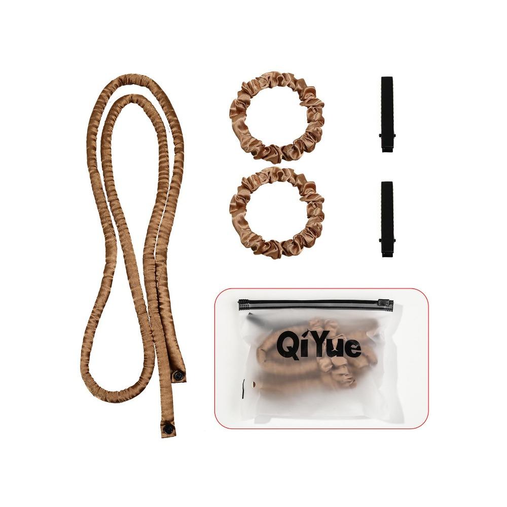 Heatless Curling Rod Headband No Heat Silk Ribbon Rollers for Overnight Sleeping Curls Styling Kit with Hair Clips and Scrunchie