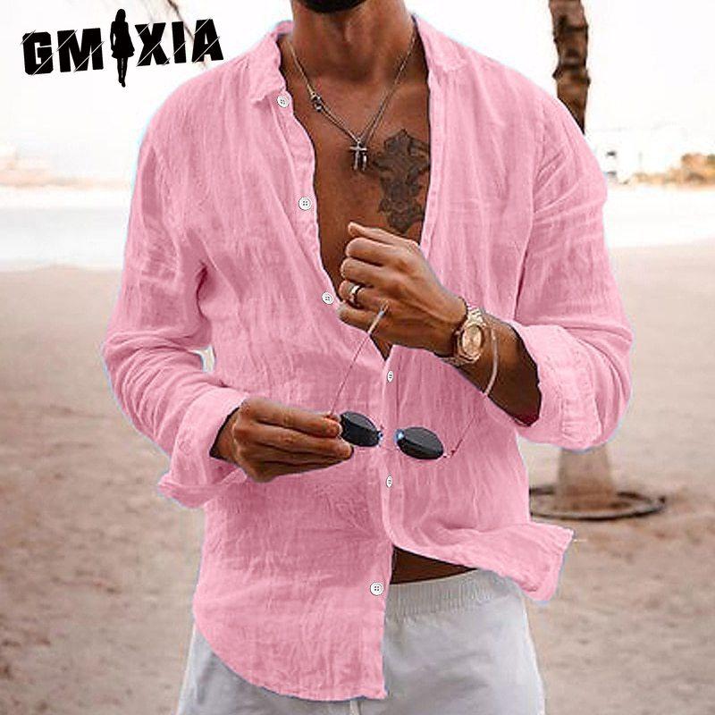 GMXIA Baumwolle Langarm T-Shirt Herrenmode Lockeres Shirt Bedrucktes Mitfühlendes Shirt