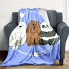 1pc Manta de Franela We Bare Bears Ligera Suave Cálida Manta para Todas las Estaciones para Sofá, Cama, Viaje,L1028148