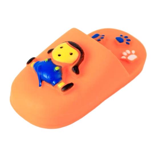 Girl Slipper Dog Chew Toy Bite Resistant Squeaky Simulated Slipper Shoes Pet Toy Boredom Stress Relief Puppies Teething Cleaning Toy