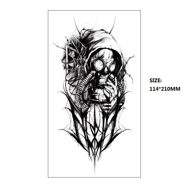 Black Astronaut Beautiful Woman Classical Figure Small Full Arm Xqb Water Transfer, Simulation Disposable Tattoo Sticker