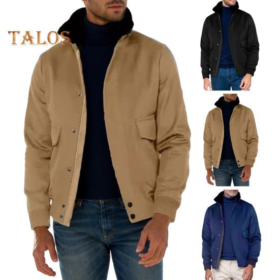 Осенне-зимняя мужская куртка с плюшевой строчкой — фото 8