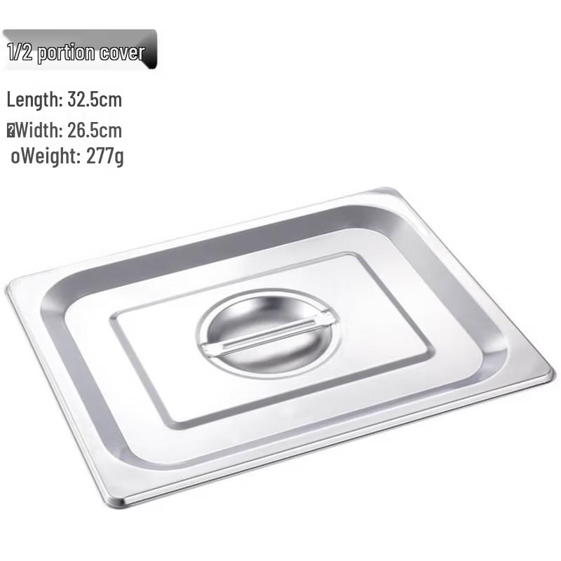 NHZHIW Stainless Steel Rectangular Gastronorm Food Pan with Lid