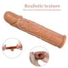 Reusable Penis Sleeve Cock Ring Extender Inch Ultra-Soft Penis Enlarger for Couples Sex Toys for Me