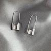 1 Pair of Simple and Cool Style Earrings, Fashion Designer Style Pin Lock Earrings