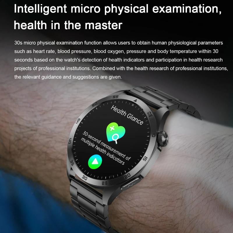 2025 New Micro Physical Examination Blood Lipids Uric Acid Blood Pressure Smart Watch ECG+PPG Clock Bluetooth Call Smartwatch Men