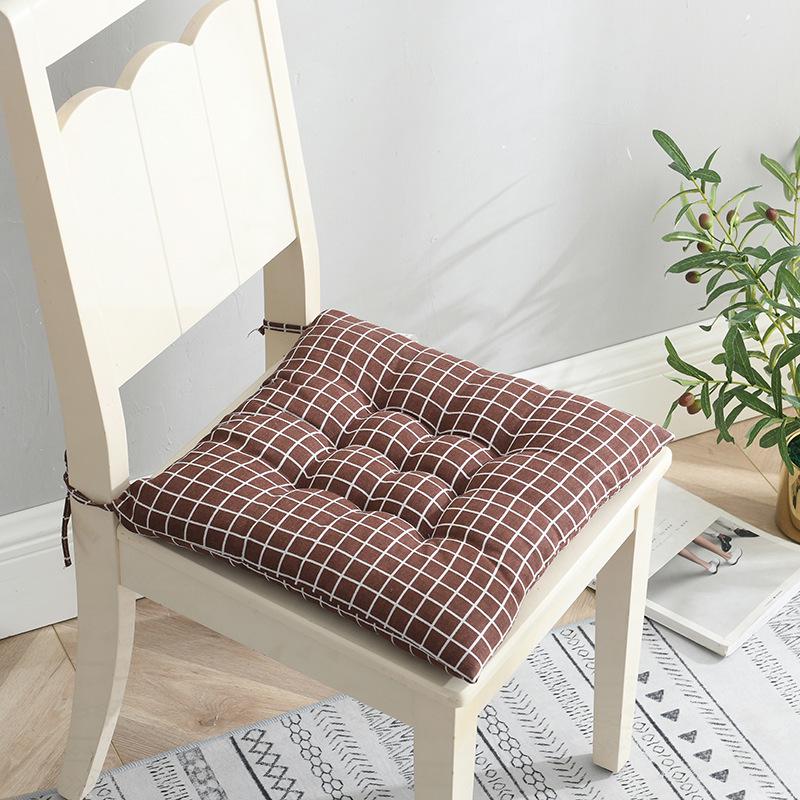 Thickened Cotton Linen Square Cushion for Office, Dining, or Student Chairs