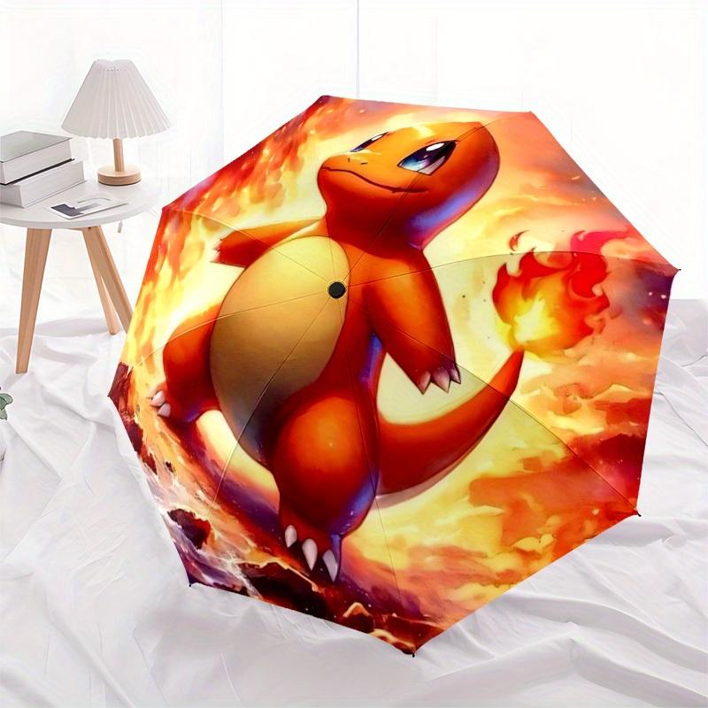 Charmander Pokémon Automatic Folding Umbrella, 8 Ribs for All-Season Use, Portable for Travel & Outdoor Activities a0819055