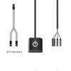 Portable On/off Pc Button Switch Cable Desktop Computer Switches Extension Cord 400cm Blue Light Xxf hwy