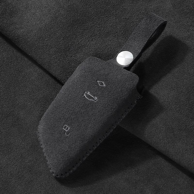 Suede Car Key Case Cover for BMW X1 X3 X4 X5 F15 X6 F16 G30 7Series G11 F48 F39 520 525 G20 118i 218i 320i Made of Accessories