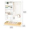 ProCase Accessory Stand Jewelry Stand with 72 Hooks Earring Holder Necklace Storage Display Storage Ring Necklace Earrings White