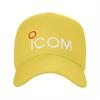 Pc ICOM Ham Radio Logo Polyester Baseball Cap Casual Style Lightweight NonStretch Fabric Panel Unisex Adult Hat