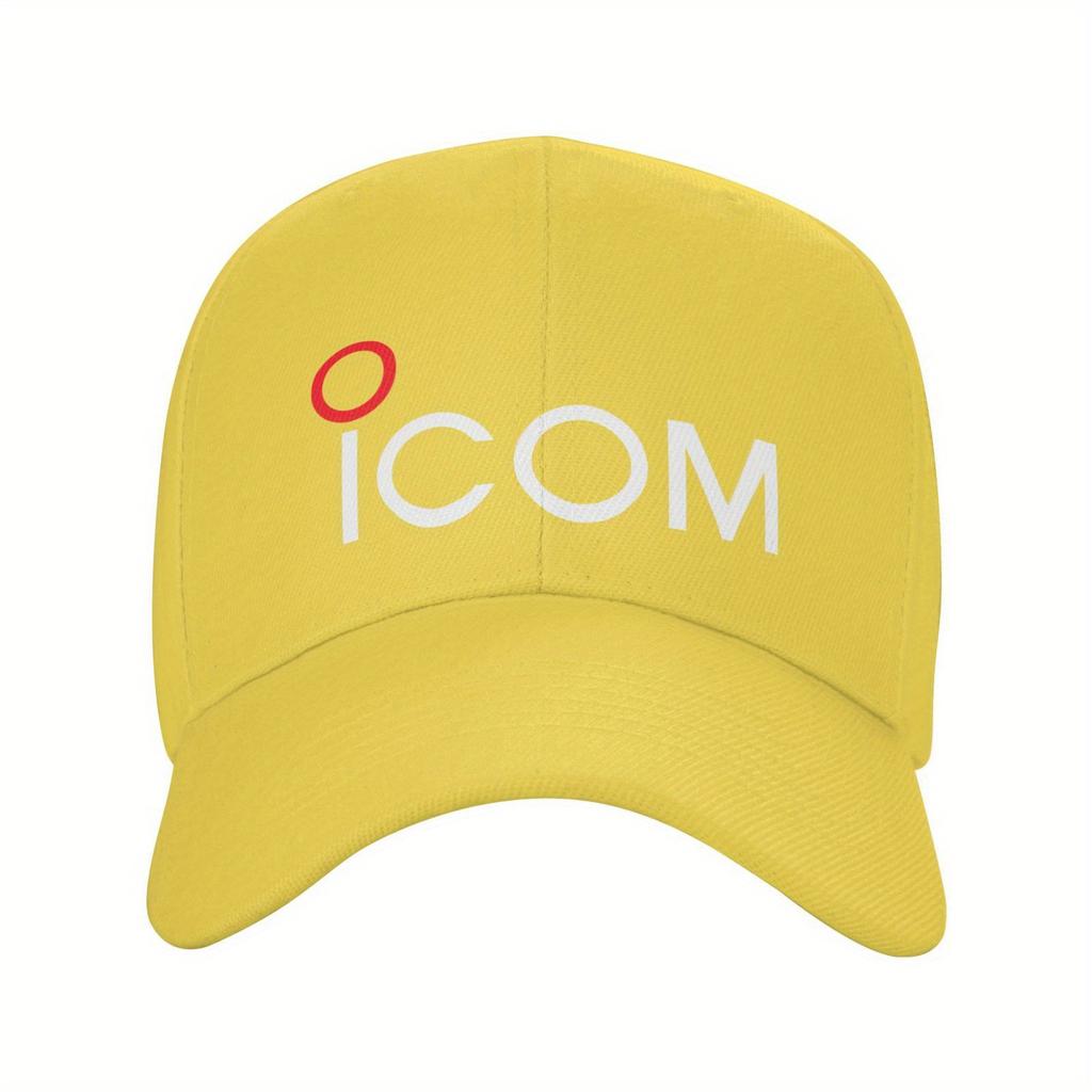 Pc ICOM Ham Radio Logo Polyester Baseball Cap Casual Style Lightweight NonStretch Fabric Panel Unisex Adult Hat