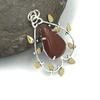Natural Noreena Jasper Gemstone 925 Sterling Silver Jewelry  Pendant 1.77" AJP-114