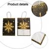 Set of 12 Elegant Reusable Kraft Paper Bags for Your Holiday S and Treats