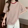 Navava Casual STripe Round ShorT Sleeve T shirT 2 Types
