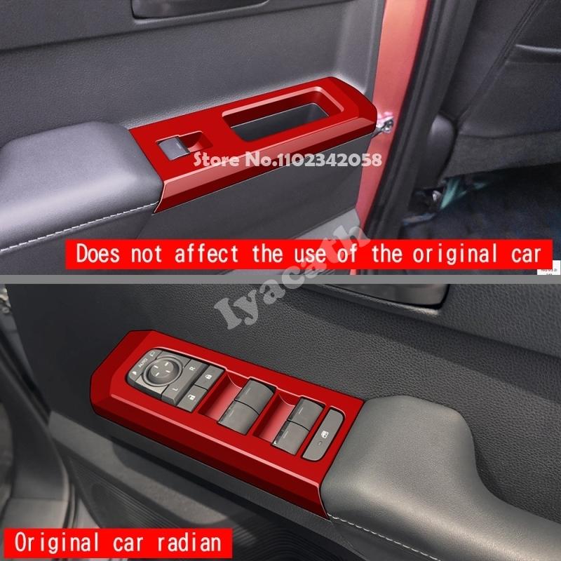RHD FOR TOYOTA HILUX 2026 2027 ABS CarbonFiber door armrest window rise switch glass control swtich panle Interior Accessories
