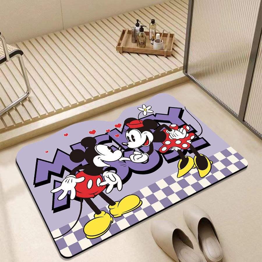 Crayon Shin-chan Quick-Dry Bathroom Diatomite Floor Mat - Non-Slip Absorbent Foot Pad