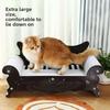 Piano Shape Cat Scratching Pad with Lounger - Extra Thick Corrugated Cardboard, Durable Sofa-style Cat Bed & Toy