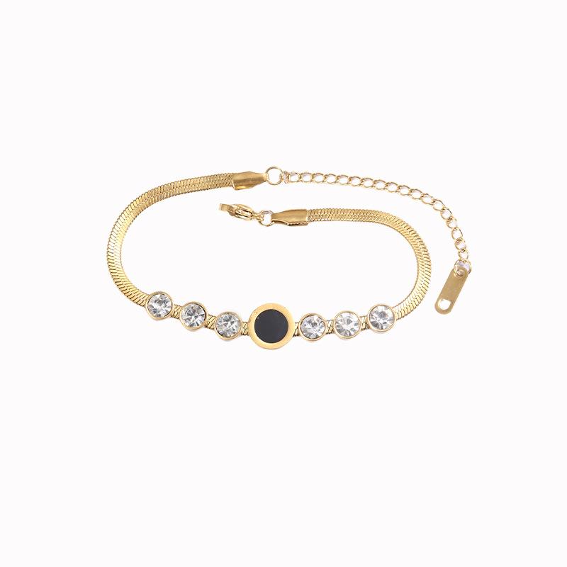 Real Gold Plated Zircon Bracelet for Women Round Marquise Luxury Fashion Jewelry fashion jewelry bracelets bangles