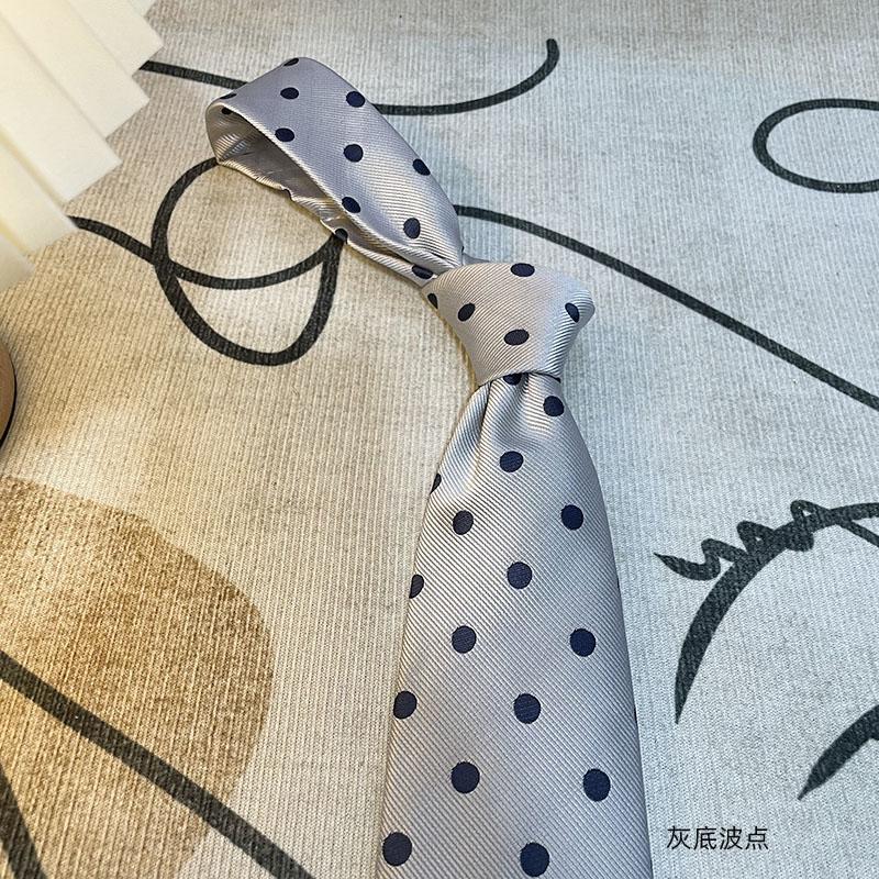 Candy Color Polka Dot Wide Edition 8cm Men's and Women's Shirts Accessories Trendy neck Tie Four Seasons Dark Green neck tie