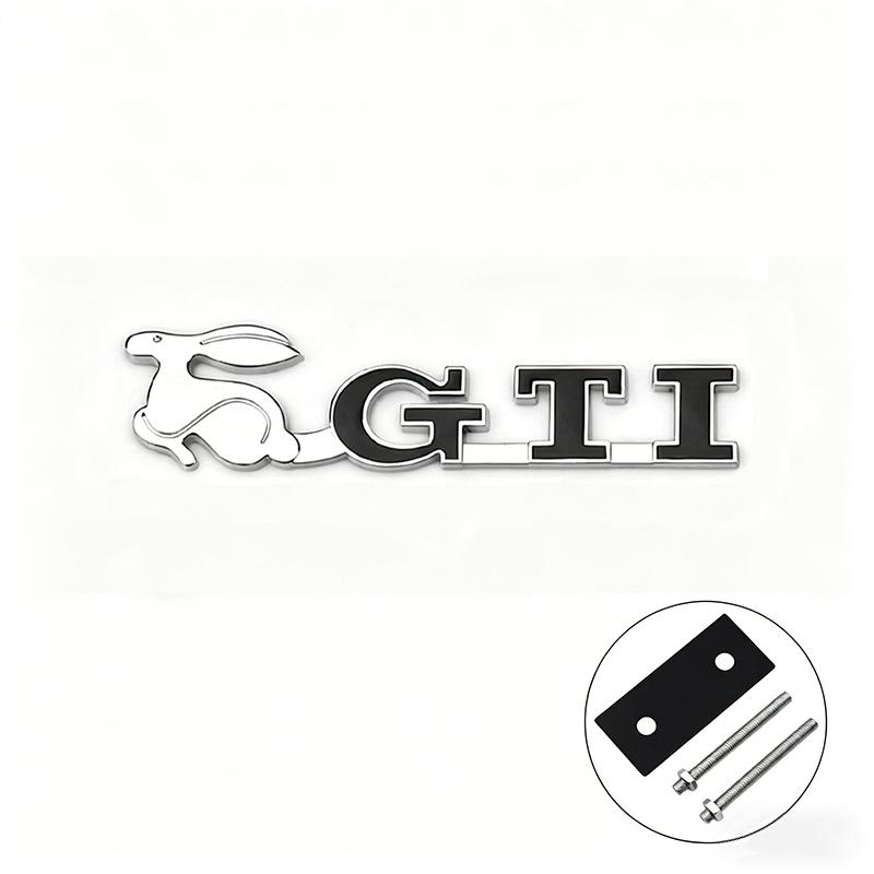 IMNOV1 3D Metal GTD Logo Emblem Badge Car Front Grill Decorative Accessories For VW Golf T‑Roc Tiguan Polo Passat T‑Cross Taigo ID.4