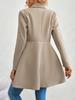 Umlegekragen Trenchcoat Damen Windjacke Eng anliegende Kleidung Femme Lockerer Umhang Wolliger Einreiher Oberbekleidung