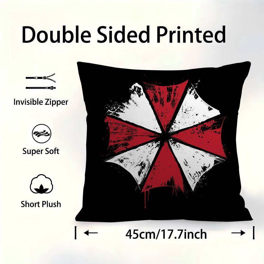 Game R-Resident E-Evil Cushion Cover Car Throw Pillow Case For Sofa Car Christmas Gift 40X40Cm 45X45Cm
