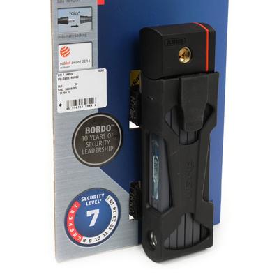 ABUS Reliable Bicycle Road Bike Blade Theft Compensation Black BORDO Japanese (Abus) German-made Lock, Foldable, Lightweight, Rust-Resistant, Lock,