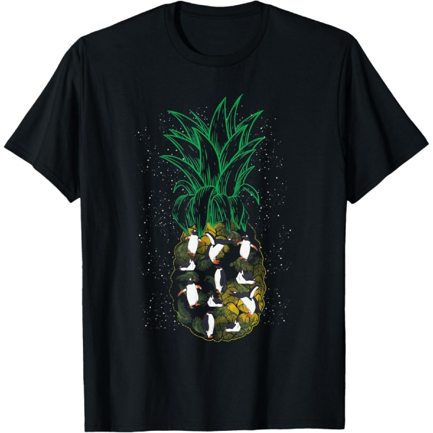 Zoo Animal Bird Penguin Pineapple T-Shirt(1) S