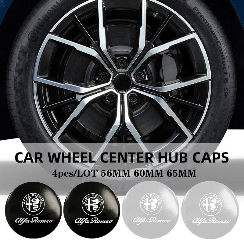 Scratch-proof car hub cover sticker car badge logo sticker For Alfa Romeo giulia stelvio giulietta 159 156 147 car Accessories