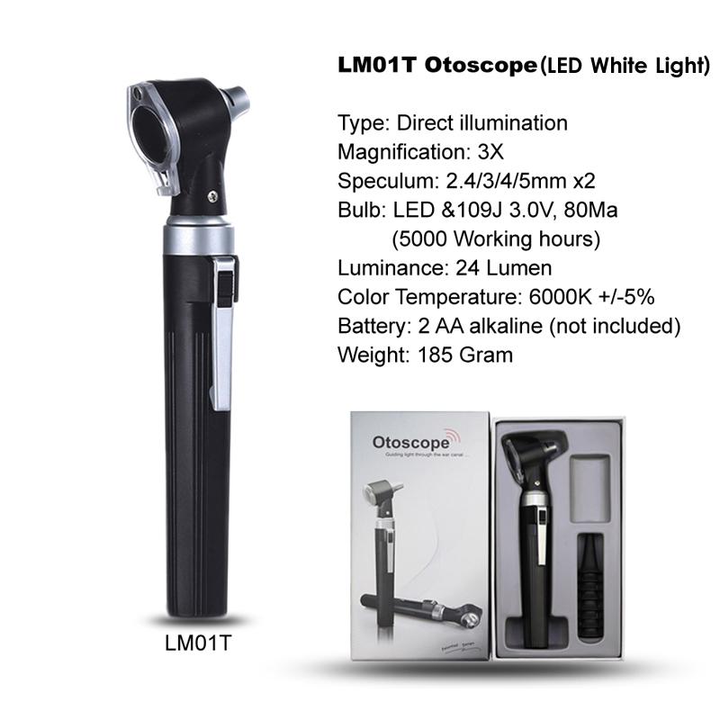 Fast delivery Professional Otoscopio Diagnostic Kit Medical Home Doctor ENT Ear Care Endoscope LED Portable Otoscope Ear Cleaner with 8 Tips FEFE