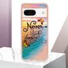 For Google Pixel 8 Case with IMD Marble Flower Pattern TPU Mobile Back Cover