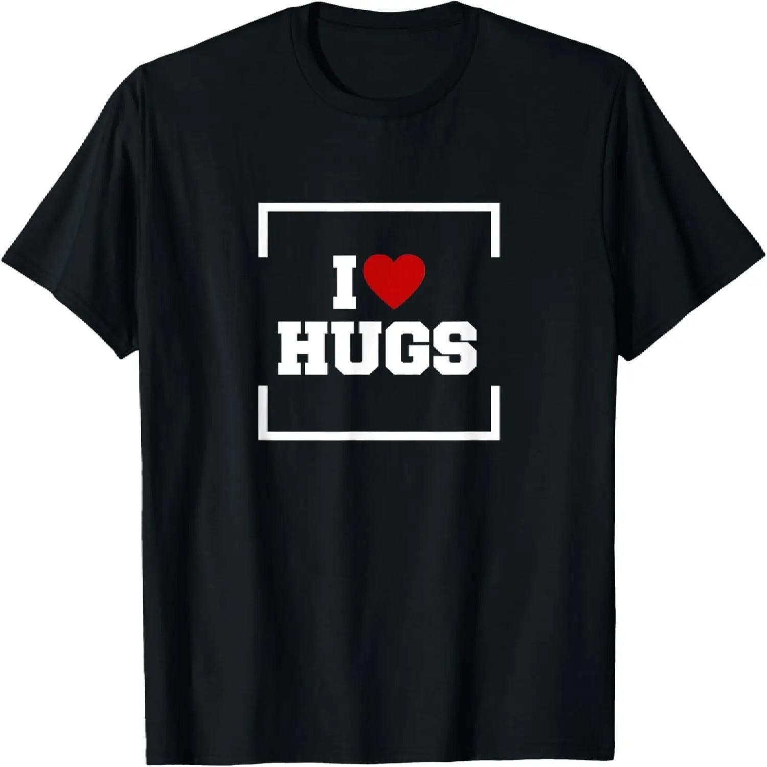 I Love Hugs T-Shirt S чёрный