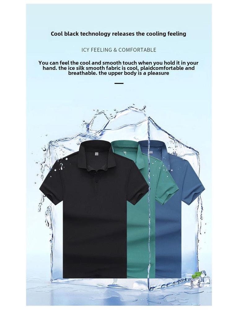 Herren 2024 Ice Silk Seamless Poloshirt - Kurzarm-Business-T-Shirt