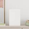 Paper Shopping Bags 50 Pcs with Handles White 21 X 11 X 31 Cm