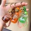 Charming Acrylic Keychain With Liquid Drift Bottle Design For Bags And Cars