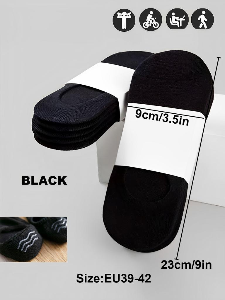 12 Pairs of Women's Invisible Padded Socks, Women's Casual Sports Socks with Anti Slip Grip, Soft and Elastic