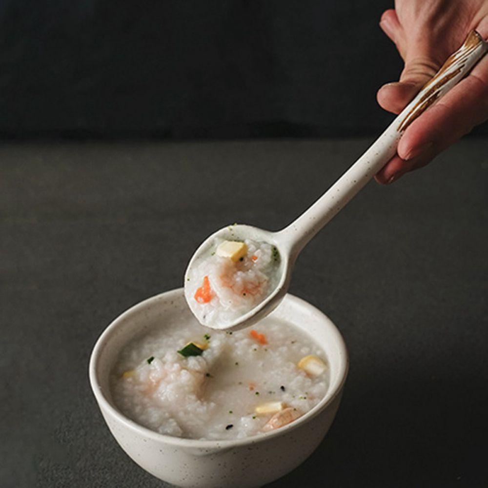 Ceramic Porridge Stirring Spoon Tea Cutlery Restaurant Coffee Spoon Soup Spoon Kitchen Utensils Tableware
