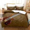 Music Guitar Bedding Set Single Twin Full Queen King Size Anime Duvet Cover for Adult Kid Bedroom