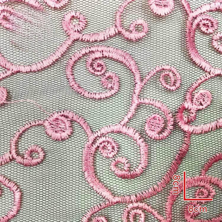 Wasserlösliche Spitze, vollständiges Zubehör, Polyester-Seidenstickerei-Stoff, Stickstoff mit Netzgrund