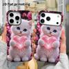 Phone Case: 2D Flat Design Suitable for iPhone 18, 17, 16, 15, 14, 13 Pro Film Protective Case, Couple Style, White Kitten, Christmas and Halloween Gi