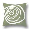 Simple Green Geometric Pattern Pillowcase Car Ornaments Office Living Room Home Pillowcase