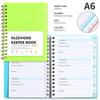 A6 Passordspole Notebook Tilpasset alfabetetikettindeks Notebook Business Meeting Notebook