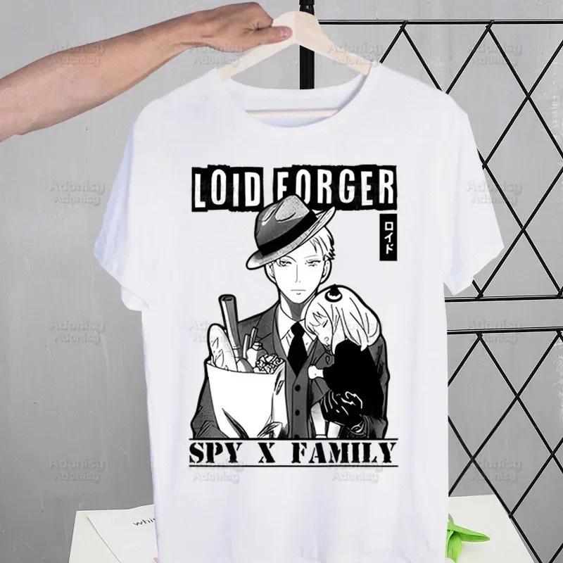 Japanese Anime Spy X Family Anya T Shirt Men Retro Washed Tops Tees Harajuku Tshirt Streetwear Hip Hop Male T-shirts