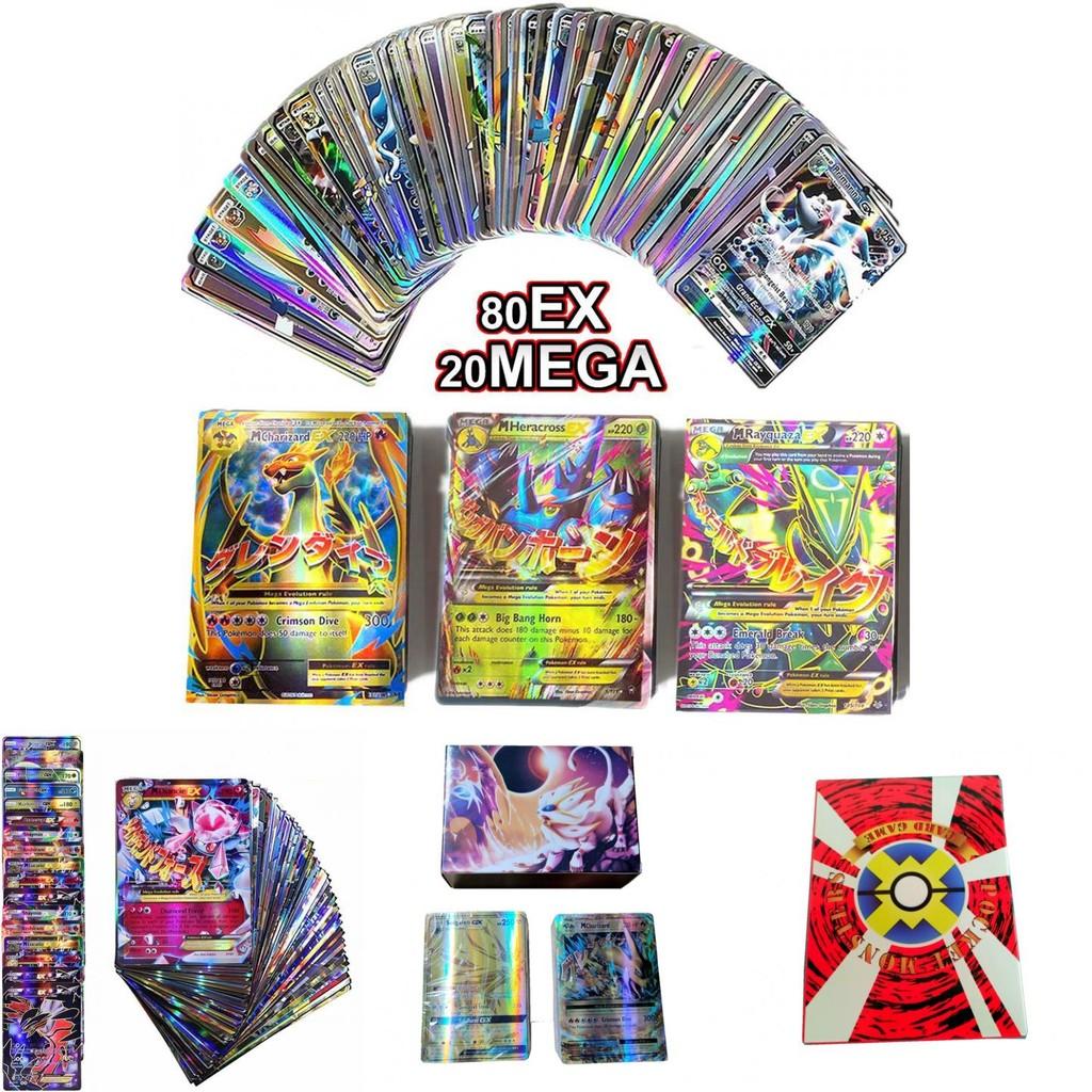 Exquisite Pokemon Tcg Card Set With 100 Cards Including Vmax Gx And Mega Features