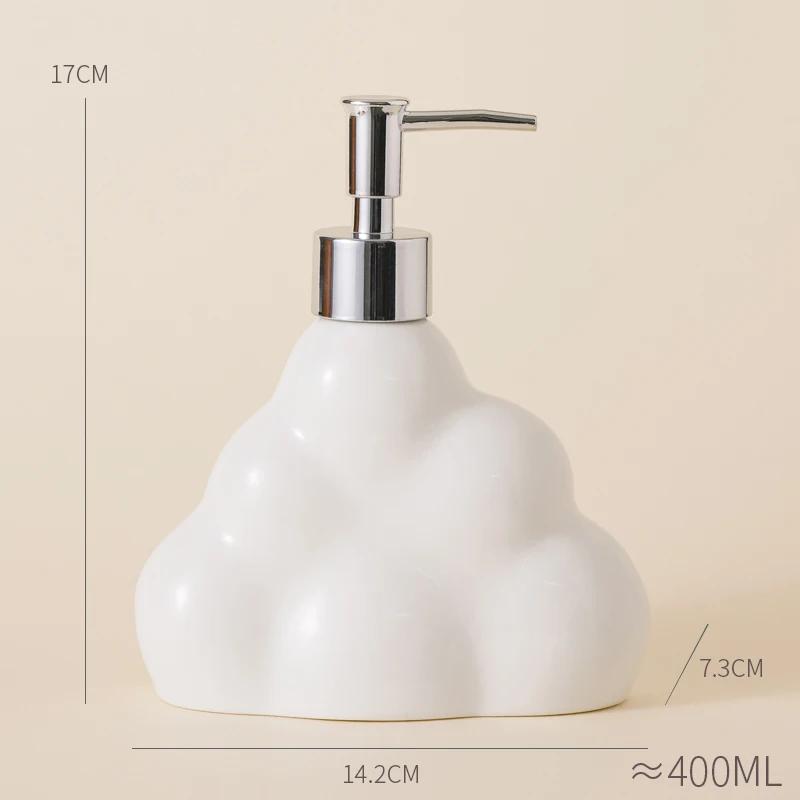 

Cloud Ceramic Pressing Bottle Pressing Bottle Bathroom Shampoo and Shower Gel Dispensing Bottle Bathroom Accessories dispenser белый