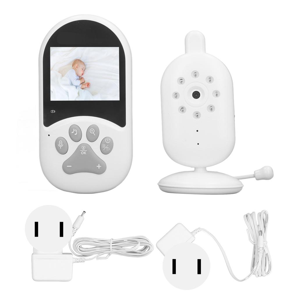 Baby Monitor 2.4in Screen Night Visible 60 Degrees Angle 2.4GHz Connection Baby Video Monitor